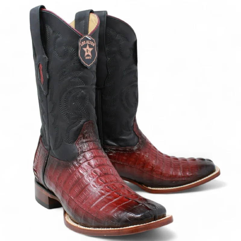 Men's Los Altos Caiman Tail Wide Square Toe Boot 8220143