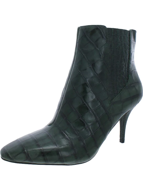 booties for leather jackets-  Ambind Womens Patent Leather Dressy Booties