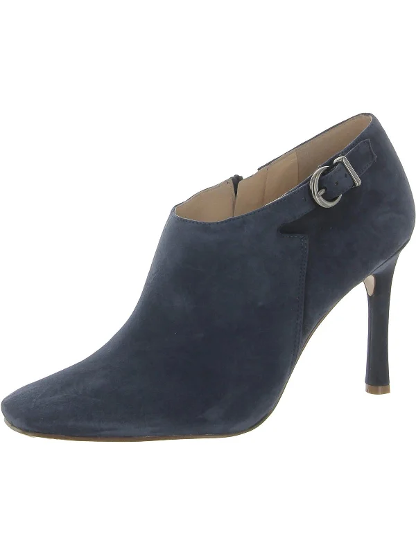 Edgy Ankle Boots-PENNY Womens Suede Square Toe Ankle Boots