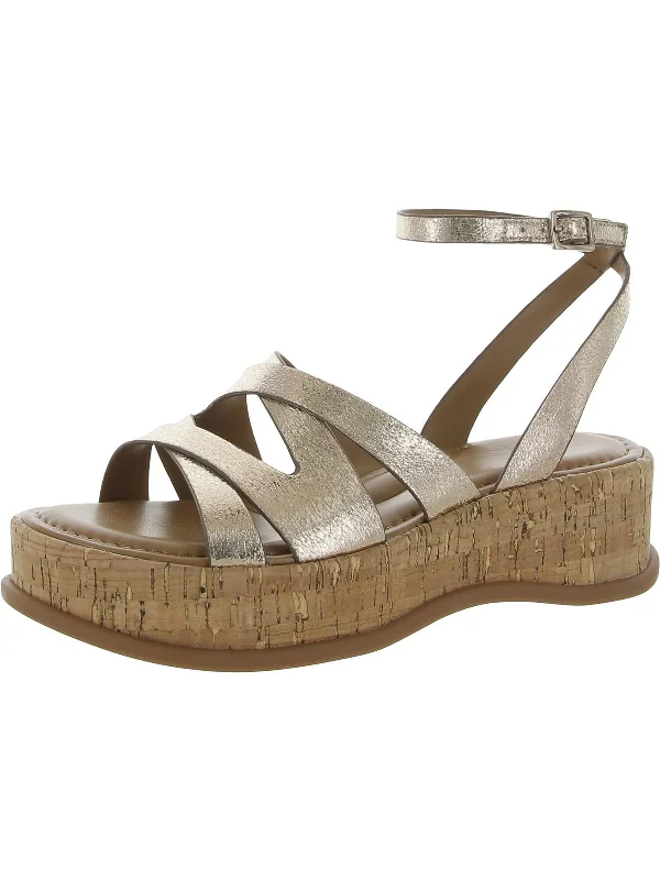 Sandals-for-amusement-parksSandals with Extra Comfort-Riley Womens Faux Leather Metallic Ankle Strap