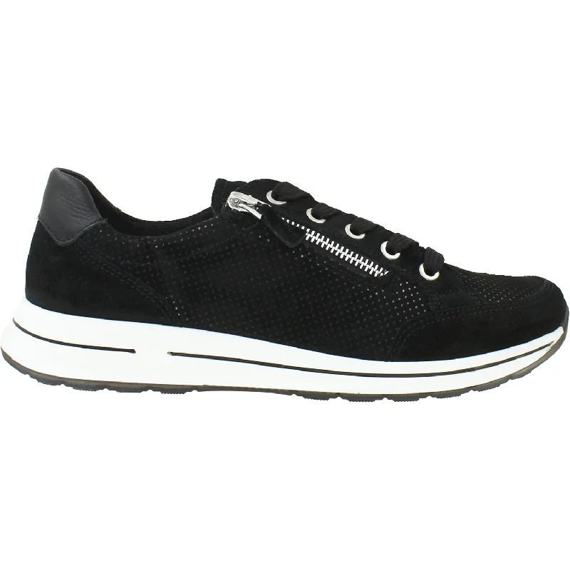 Snug Casual Shoes-Casual shoes with casual comfort-Women's Ara Oleanna Black Suede/Puntkid