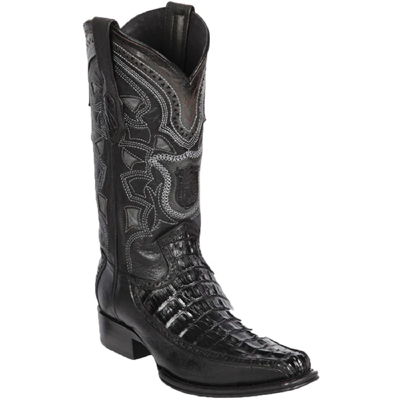 Men's Los Altos Original Caiman Tail and Deer European Square Toe Boots 76F01