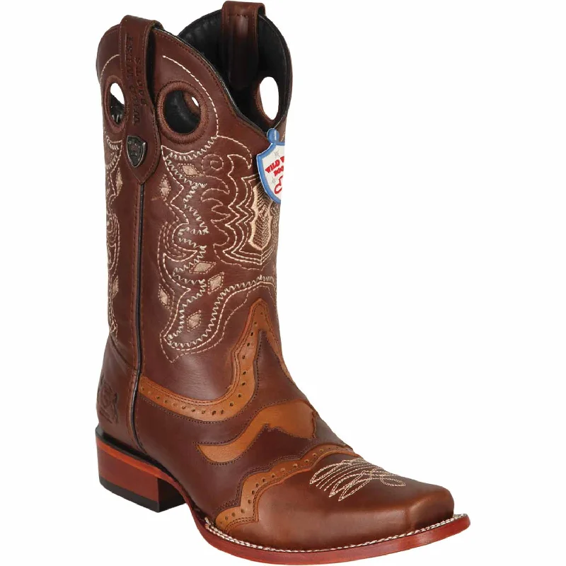 Men's Wild West Genuine Leather Rodeo Toe Boots 281TC38