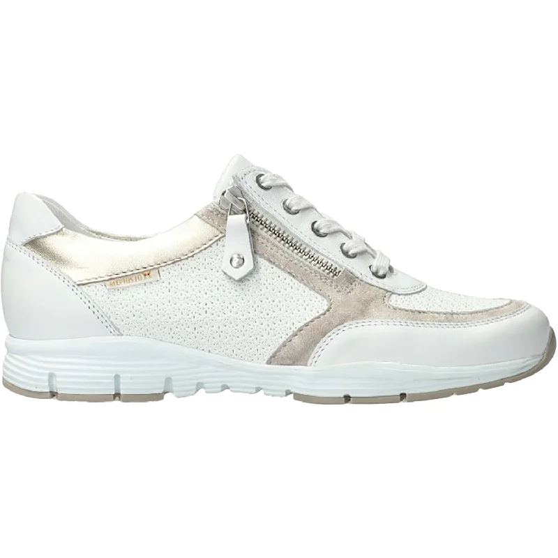 Stretch Casual Shoes-Casual shoes with sleek style-Women's Mephisto Ylona White Multi Leather