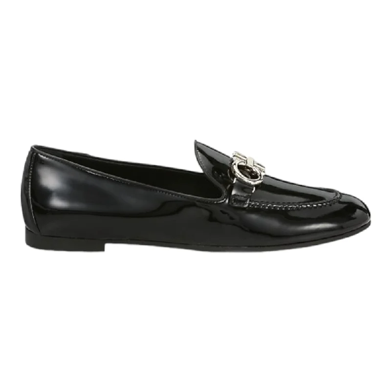 Loafers sample size-Loafers with bold comfort-SALVATORE FERRAGAMO Trifoglio Women's 727758 Black Shoe