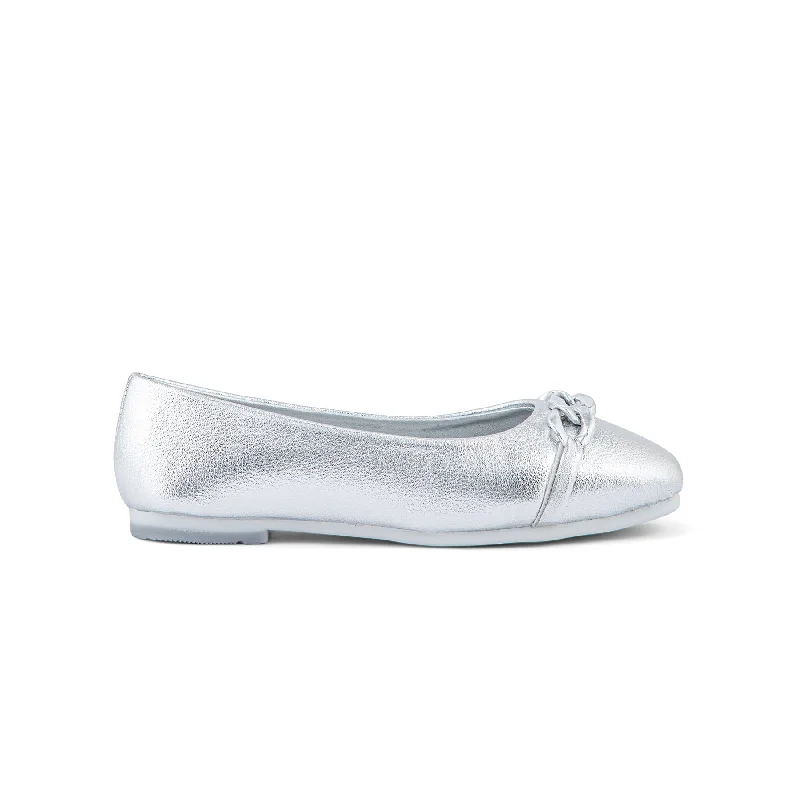 Girls Silver Formal Pumps KD2262