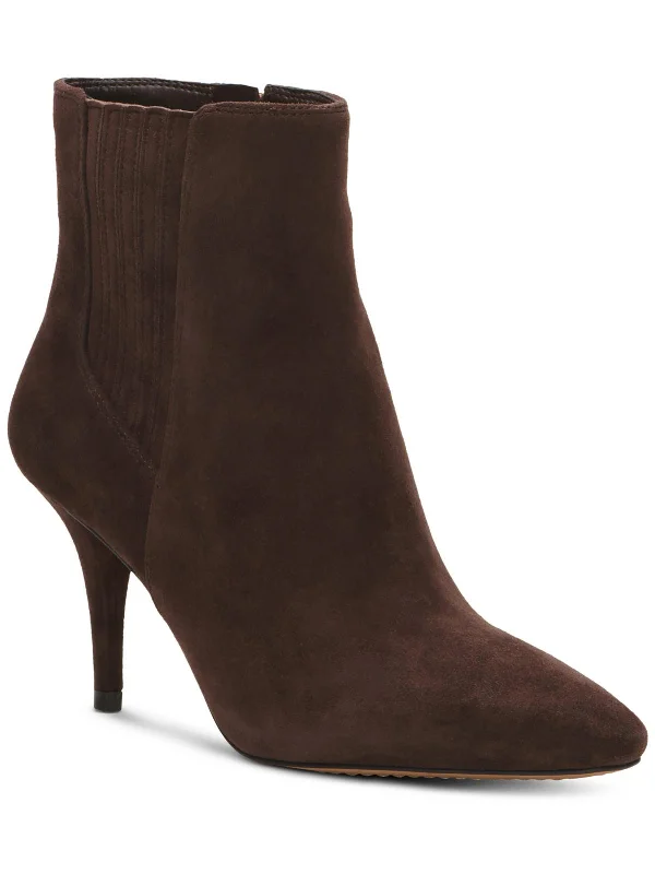 Arch-Support Ankle Boots-Ambind Womens Suede Almond Toe Ankle Boots