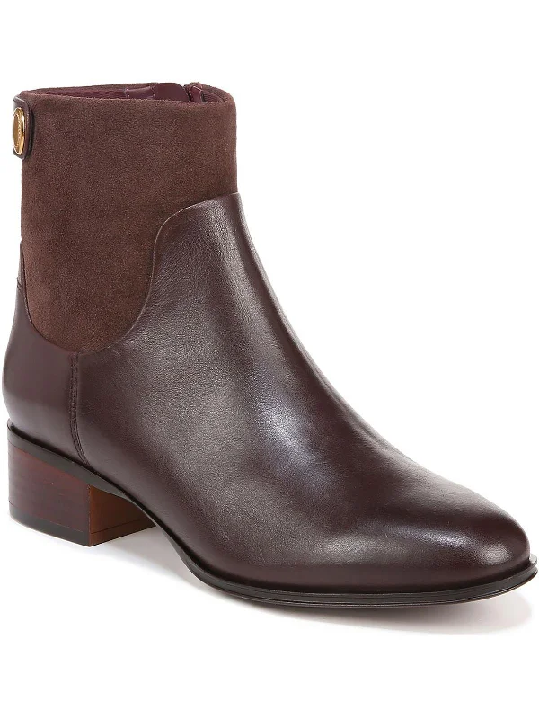 Loose-Fit Ankle Boots-Jessica Womens Leather Western Ankle Boots