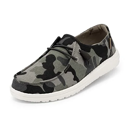 Loafers signature style-Loafers with modern trends-Hey Dude Women's Wendy Camo Size 10 | Women’s Shoes | Women’s Lace Up Loafers | Comfortable & Light-Weight