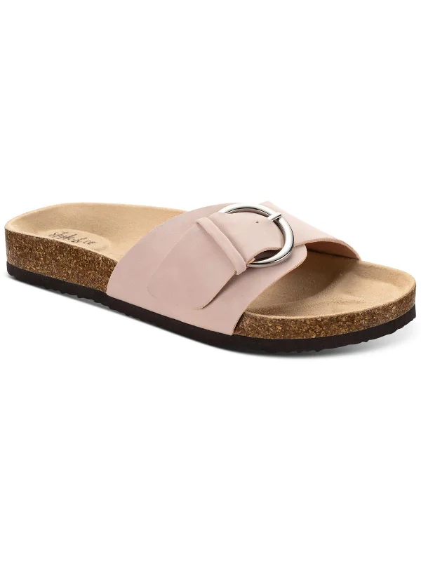 Sandals-for-actorsSandals with Everyday Stability-Elisaa Womens Faux Leather Footbed Slide Sandals