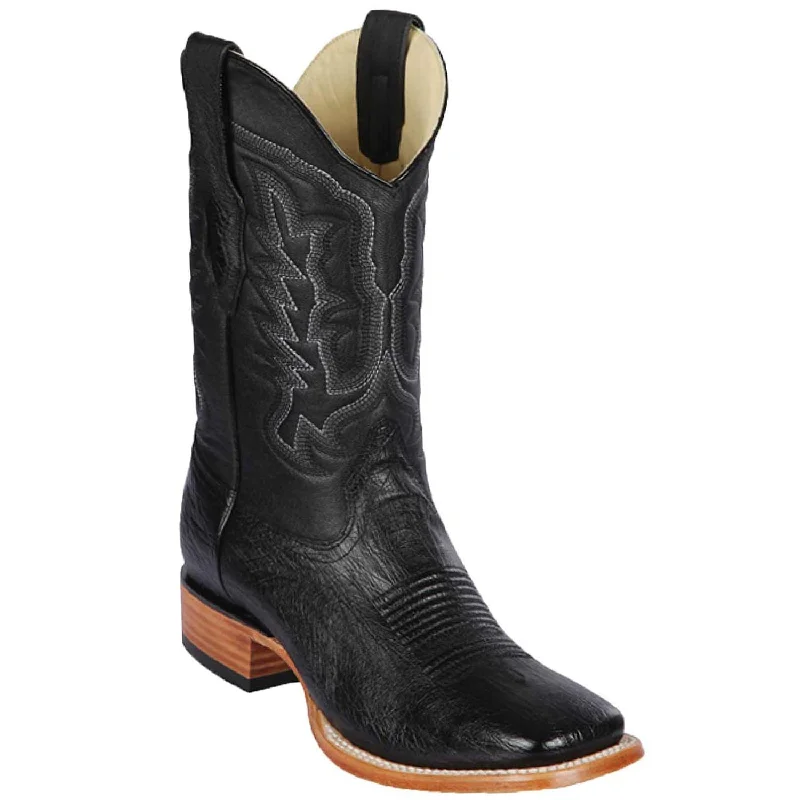 Men's Los Altos Smooth Ostrich Wide Square Toe Boots 82797-A