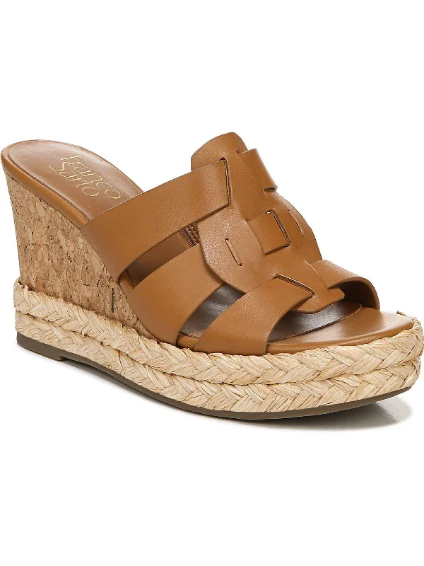 Sandals-for-large-feetSandals with Lightweight Support-Fioret Womens Padded Insole Cork Wedge Sandals