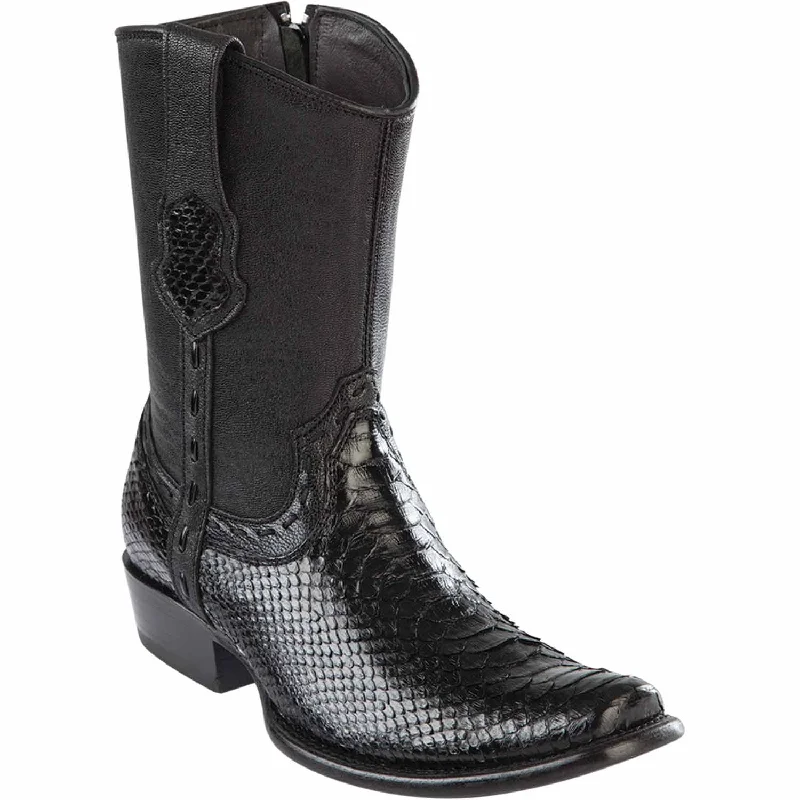 Men's Wild West Python Skin Dubai Toe Short Boots 279B57