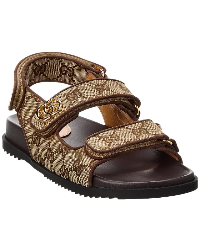 Sandals-for-off-the-grid-livingSandals with High Stability-Gucci GG Canvas & Leather Sandal