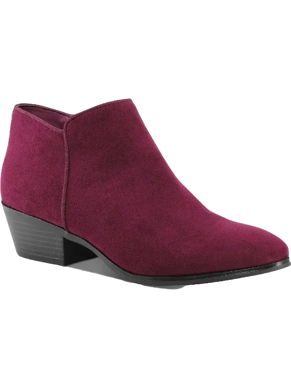 booties with soft sole-  Wileyy  Womens Faux Suede Comfort Booties