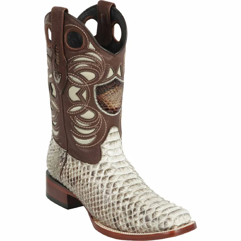 Men's Wild West Python Skin Rodeo Toe Boots 281857