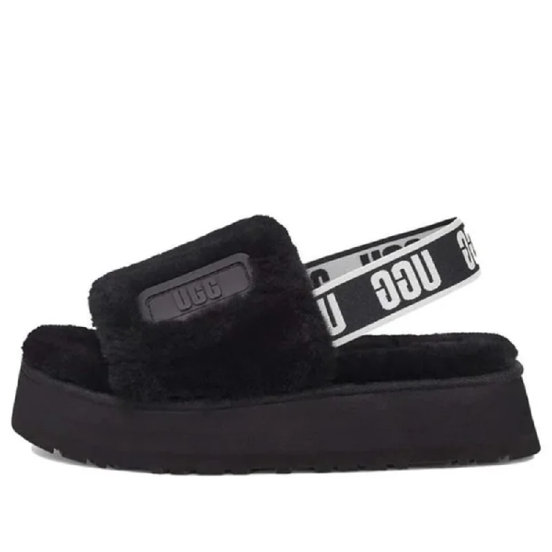 Sandals-for-entrepreneursSandals with Adjustable Straps-UGG Disco Slide Black  W-1112258-BLK Women's