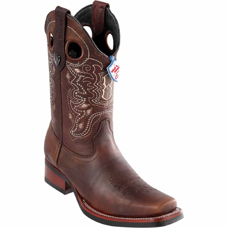 Men's Wild West Genuine Leather Rodeo Toe Boots 281999