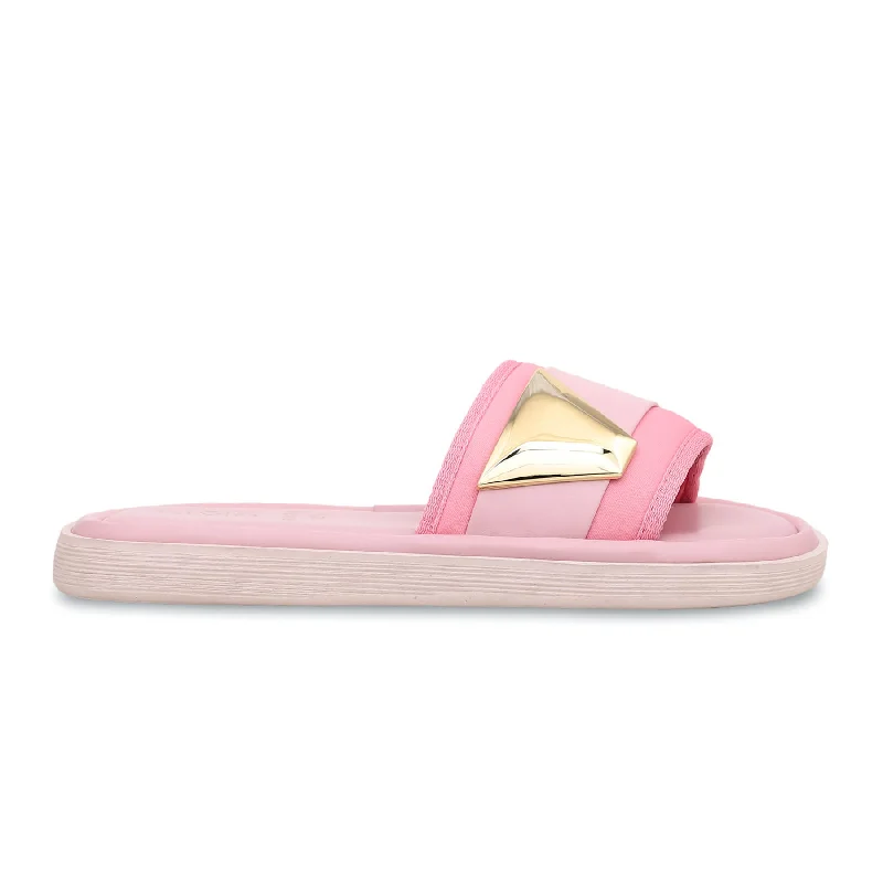 Slippers plus size-Slippers for nap vibes-Pink Formal Slipper FR8110