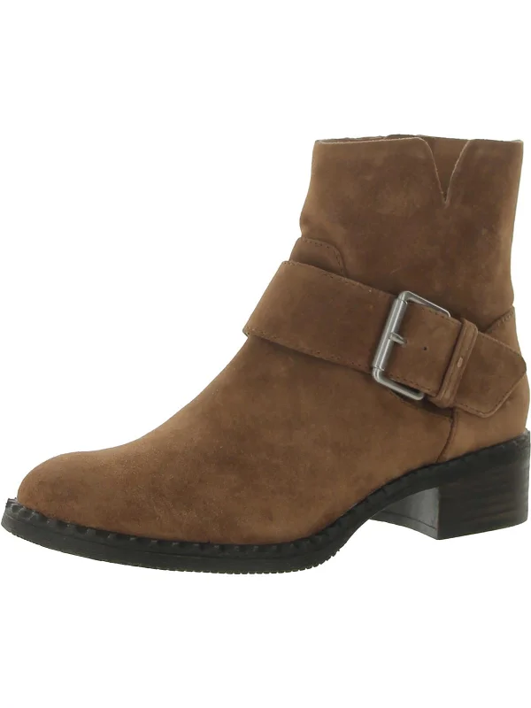 Distressed Ankle Boots-Best Slit Moto Womens Suede Casual Ankle Boots