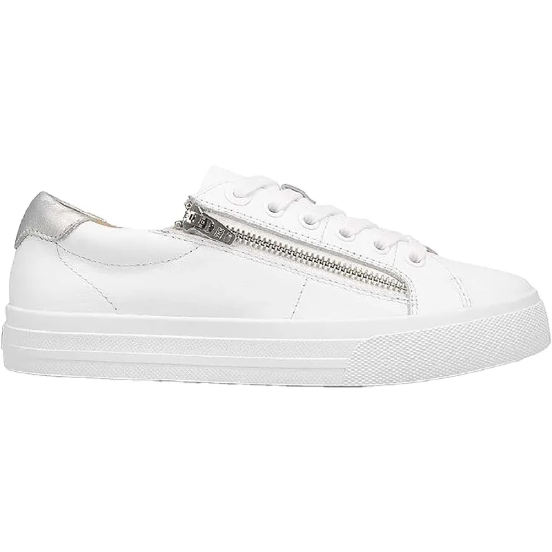 Fitness Casual Shoes-Casual shoes with detailed stitching-Women's Taos Z Soul Lux White/Silver Leather