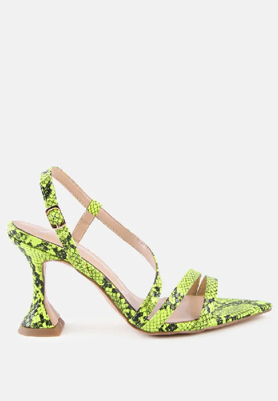 Sandals-for-outdoor-adventuresSandals with Vibrant Design-cherry tart snake print spool heel sandals