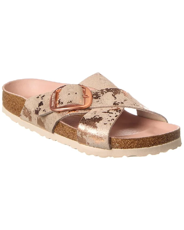 Sandals-for-photo-shootsSandals for Power Walking-Birkenstock Siena Big Buckle Narrow Fit Suede Sandal