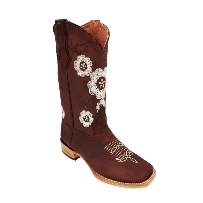 La Carreta Women´s Crazy Leather Boots Brown Caoba LC-704