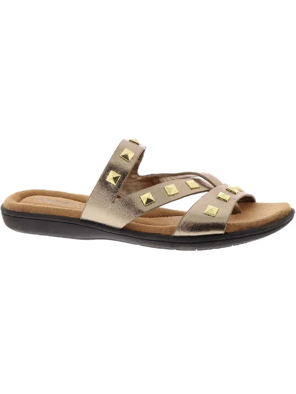 Sandals-for-actorsSandals with Durable Straps-LaJolla Womens Leather Metallic Thong Sandals