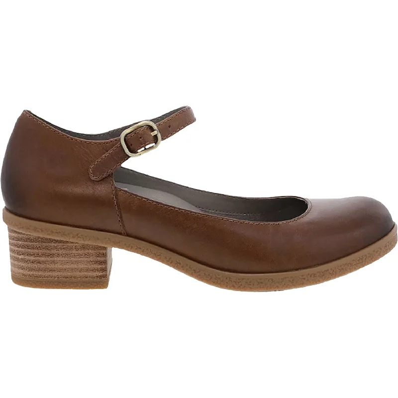 Hot Weather Casual Shoes-Casual shoes with relaxed appeal-Women's Dansko Deena Tan Waterproof Burnished Leather