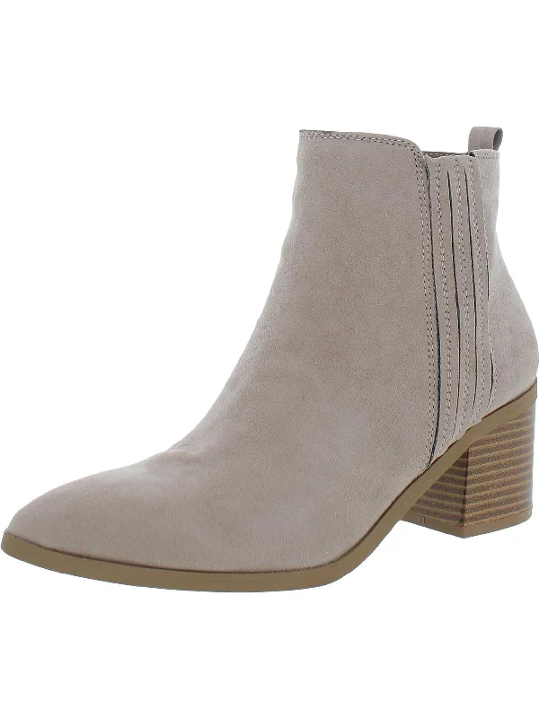 booties for countryside trips-  Asterr Womens Slip On Dressy Booties