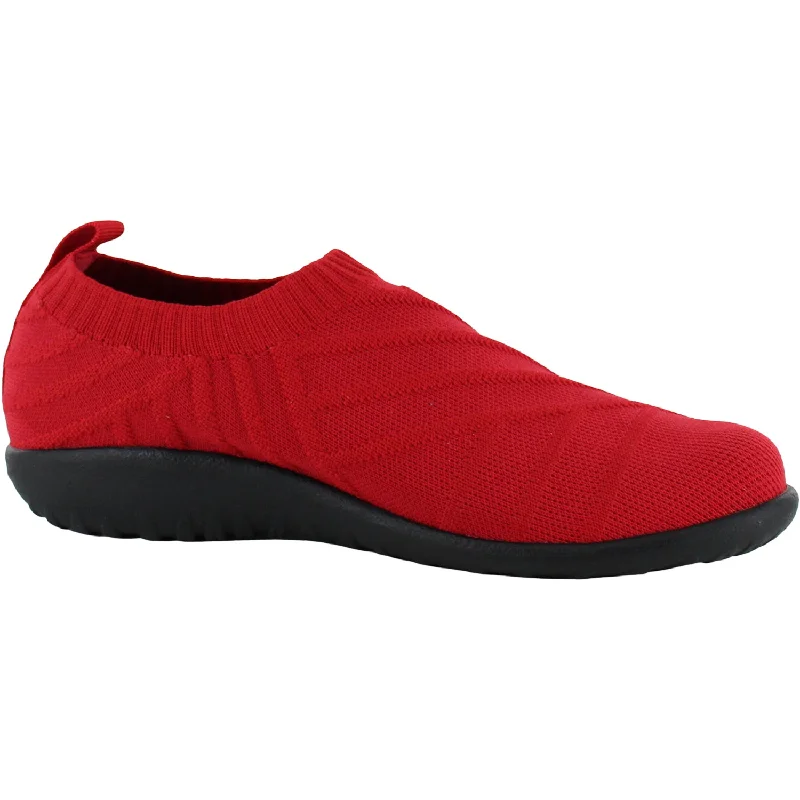 Throwback Casual Shoes-Casual shoes with summer soles-Women's Naot Okahu Red Knit Fabric