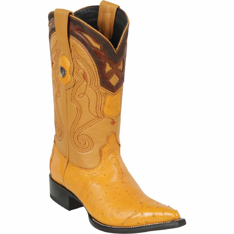 Men's Wild West Smooth Ostrich Skin 3X Toe Boots 29504-A