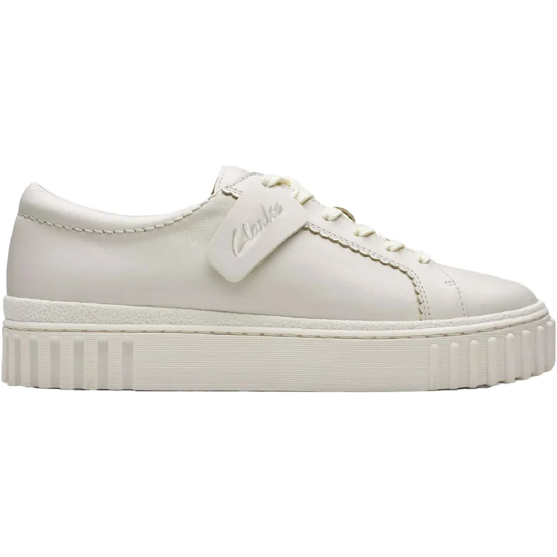 Fan Casual Shoes-Casual shoes with padded sole-Women's Clarks Mayhill Walk Off White Leather