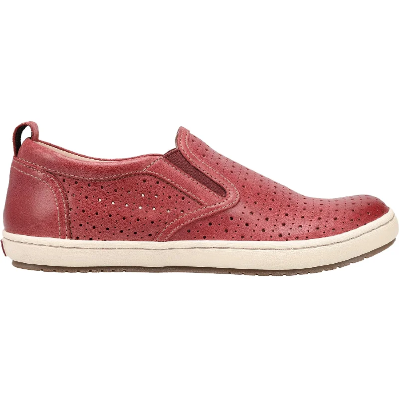 Slip-Resistant Casual Shoes-Casual shoes for fashion fans-Women's Taos Court Warm Red Leather