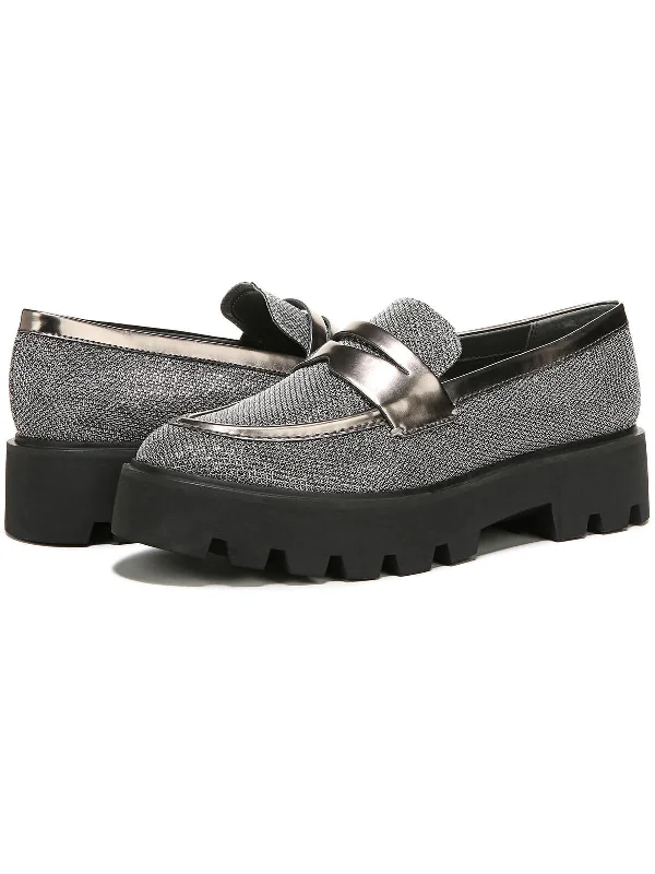 Loafers flat heel-Loafers with chain detail-Bazel Womens Lugged Sole Slip On Loafers