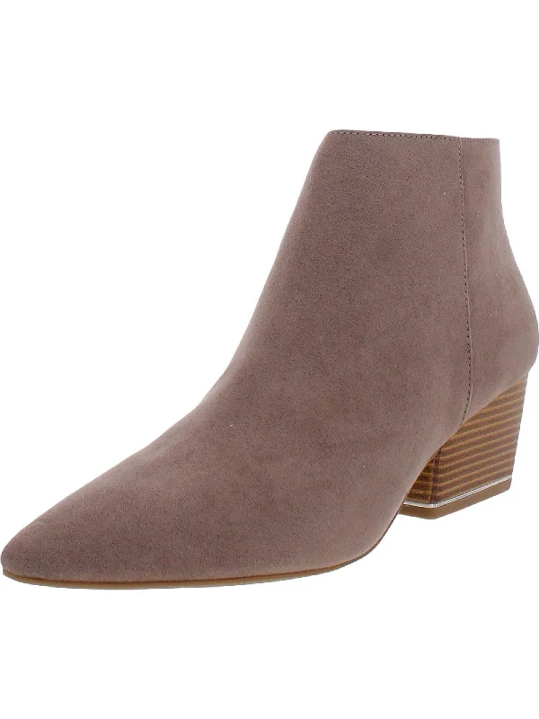 Outdoor Ankle Boots-Armena Womens Faux Suede Pointed Toe Ankle Boots