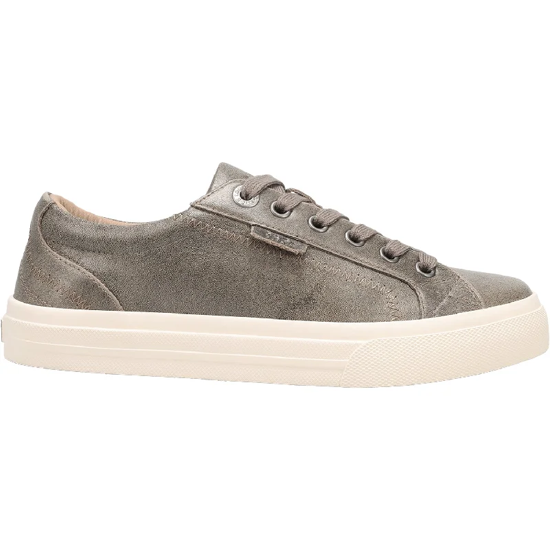 Vision Casual Shoes-Casual shoes with glossy design-Women's Taos Plim Soul Lux Olive Fatigue Leather