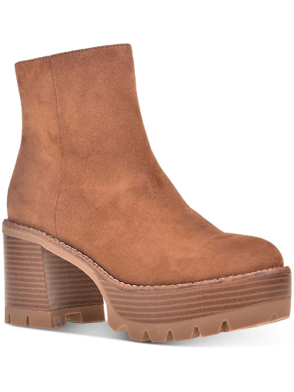 Neutral-Tone Ankle Boots-Margoee Womens Zipper Ankle Boots