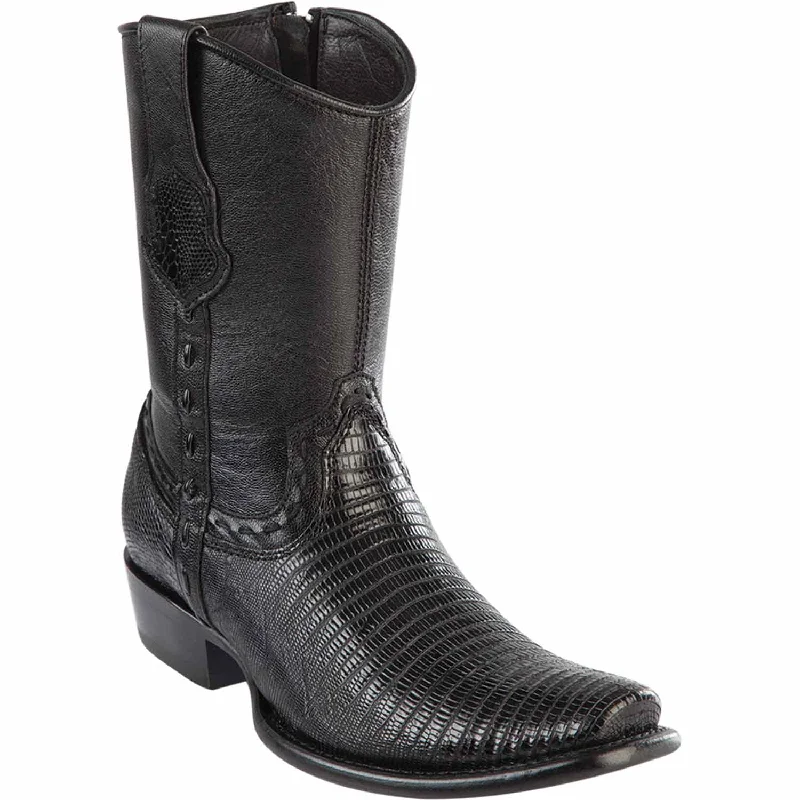 Men's Wild West Teju Lizard Skin Dubai Toe Short Boots 279B07