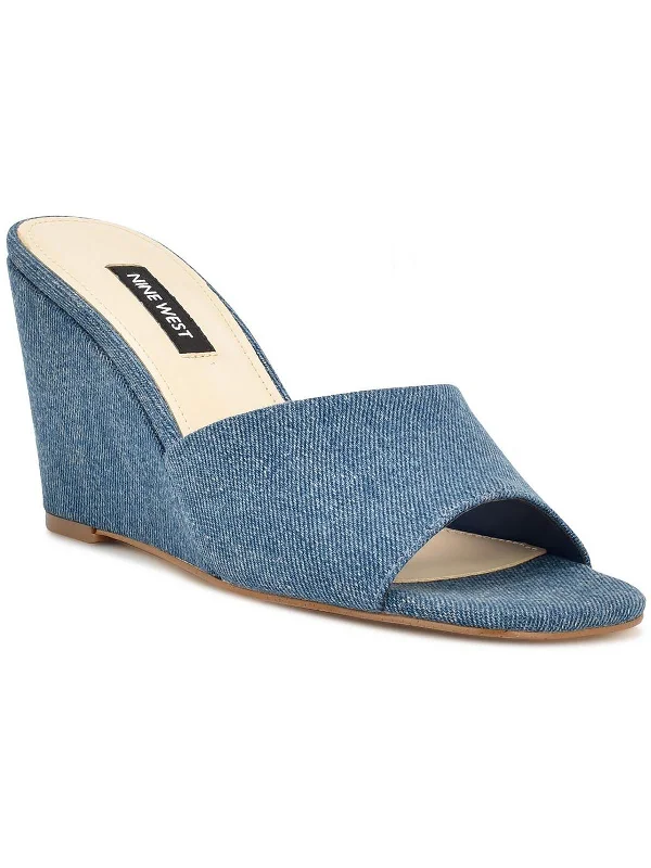 Sandals-for-pilatesSandals for Travel-Nesa 7 Womens Faux Denim Square Toe Wedge Sandals