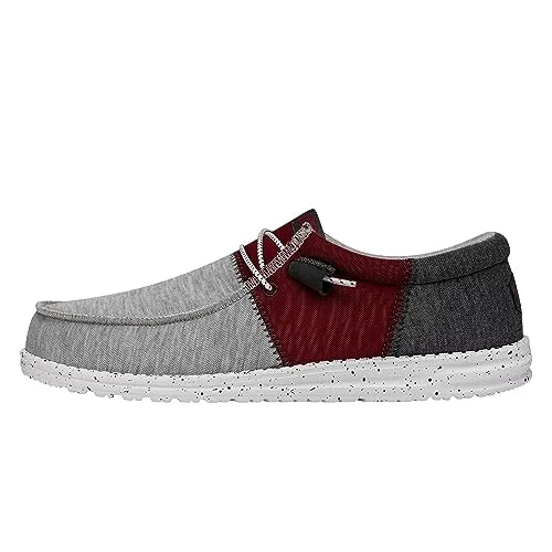 Loafers next big-Loafers with supportive patterns-Hey Dude Wally Tri Varsity Crimson Size M9 | Men's Shoes | Men's Slip On Loafers | Comfortable & Light-Weight