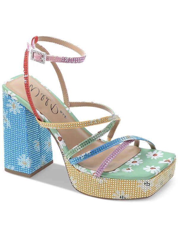 Sandals-for-kizombaSandals with Cushioning-Muzef Womens Floral Strappy Platform Sandals