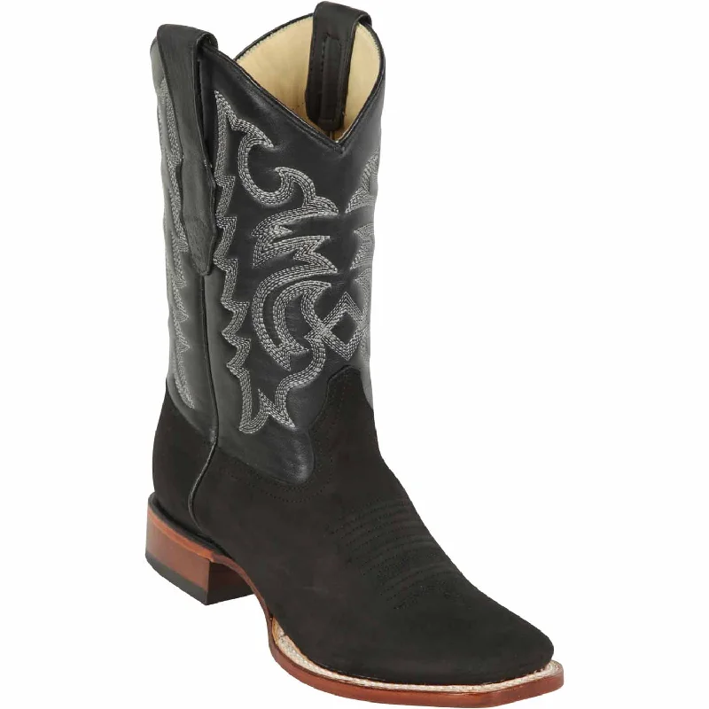 Los Altos Genuine Leather Wide Square Toe Boot 82263