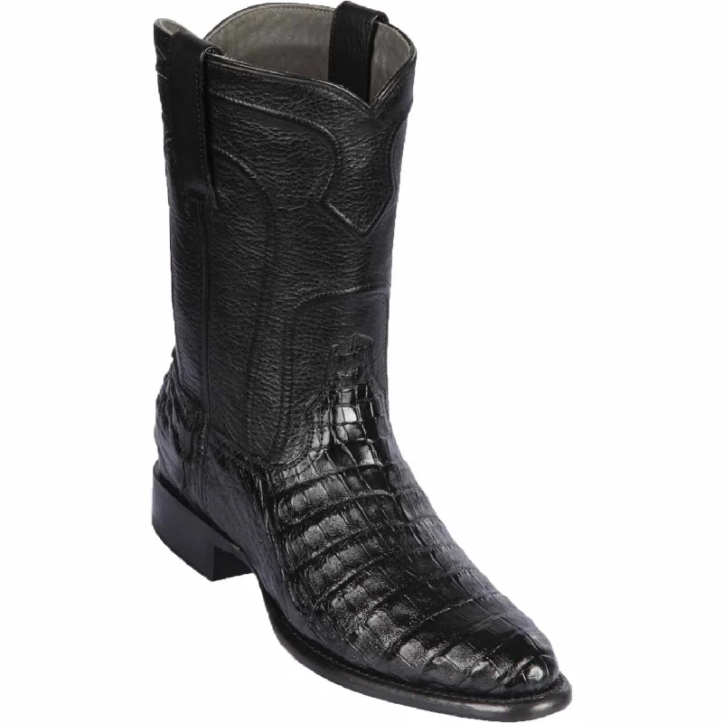 Men's Los Altos Original Caiman Belly Roper Toe Boots 69Z82