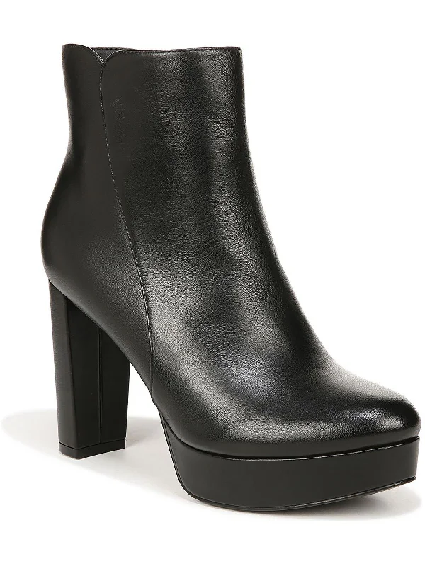 Everyday Ankle Boots-Flavio Womens Zipper Platform Ankle Boots