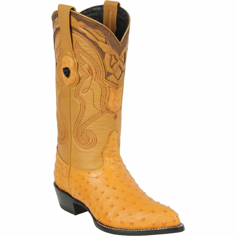 Men's Wild West Ostrich Skin J Toe Boots 29903-A