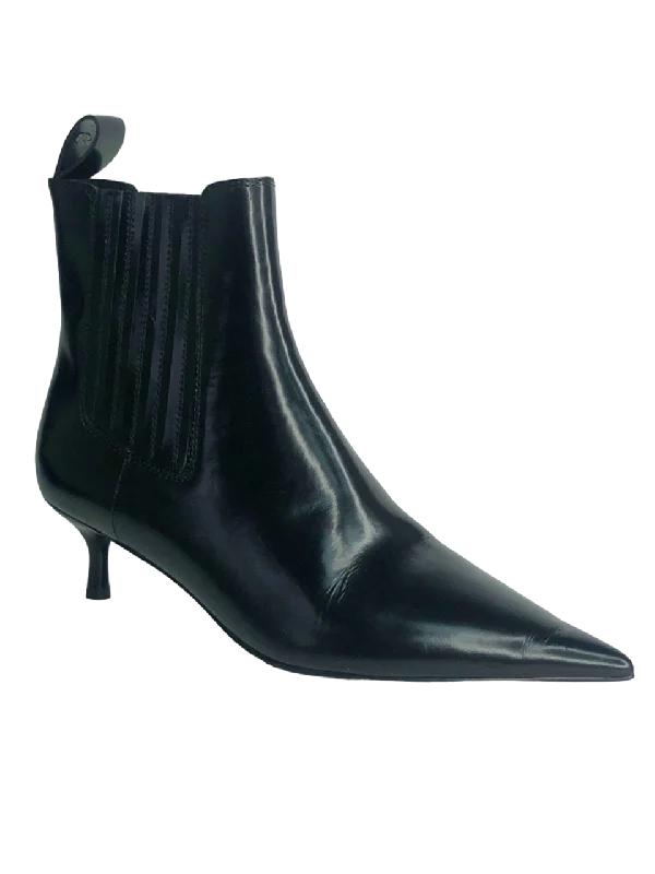 Holiday Ankle Boots-Marc Cain Black Leather Ankle Boots UK 4 EU 37