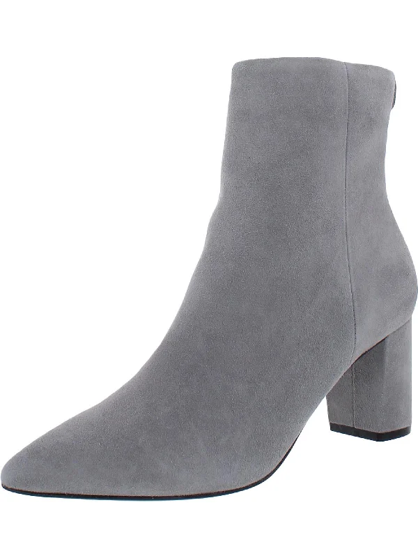 Advanced Ankle Boots-Womens Block Heel Pointed Toe Ankle Boots