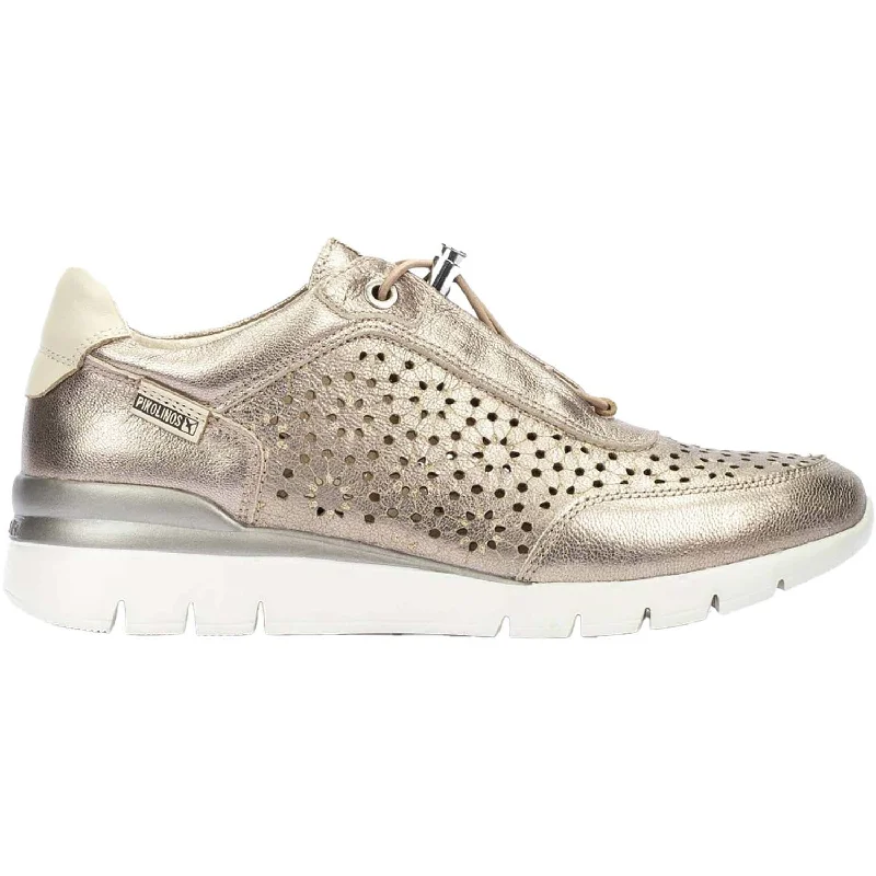 Yoga Casual Shoes-Casual shoes with classic leather-Women's Pikolinos Cantabria W4R-6584CL Stone Leather